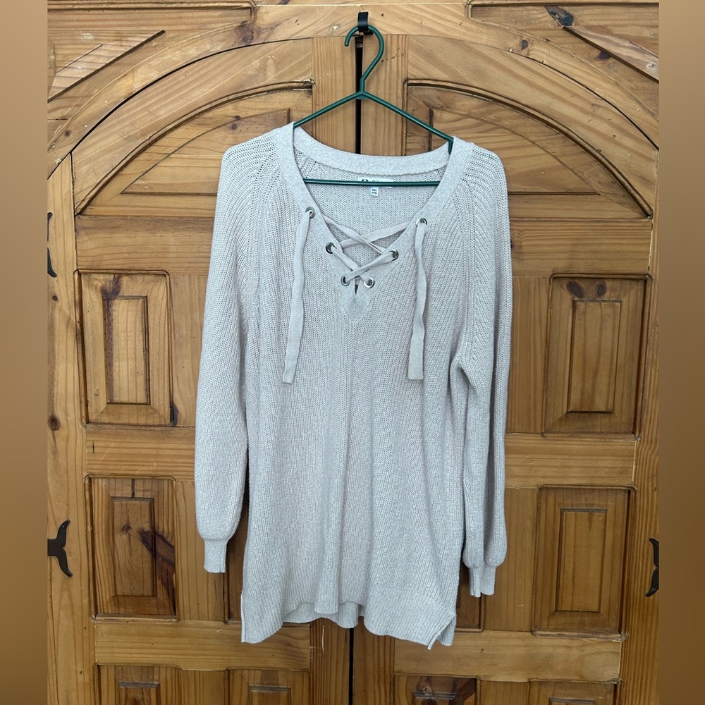 REITMANS Lace-Up Knit Sweater